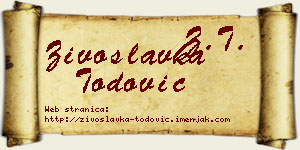 Živoslavka Todović vizit kartica